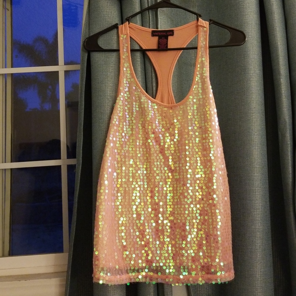 Pink Material Girl tank top